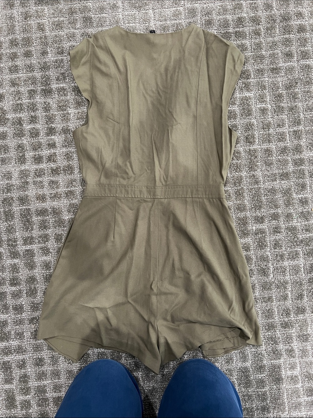 BCBGMaxAzria Olive Utility Romper - Picture 3 of 3